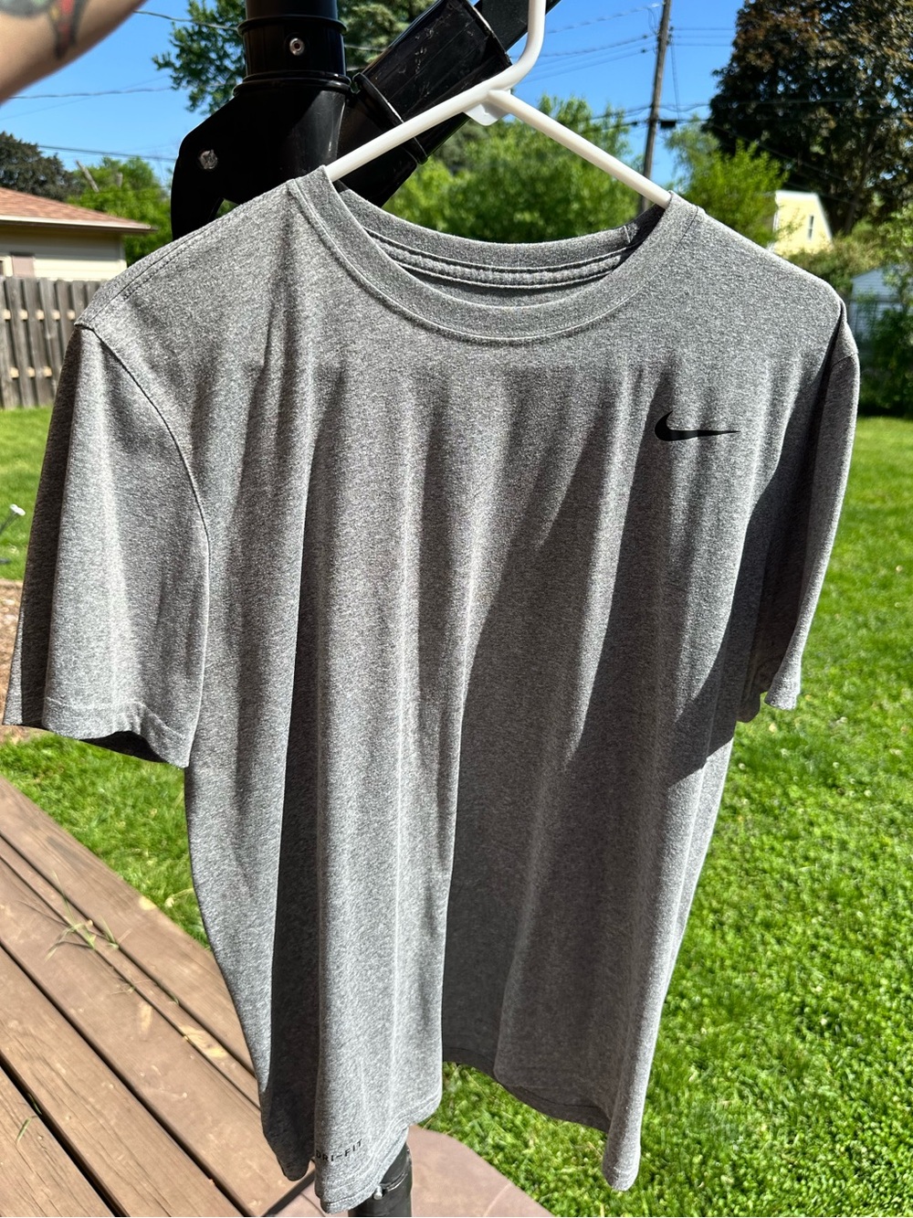 Nike Gray Heather Dri-FIT Short Sleeve Tee